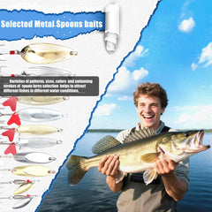Spoon and paddle tail swimbaits included in the kit