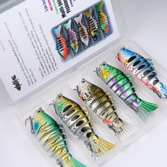 Close-up of swimbait showing multi-jointed segments