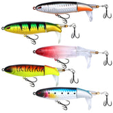 Exaurafelis 5-piece fishing lures kit with Whopper Plopper topwater lures and tackle box