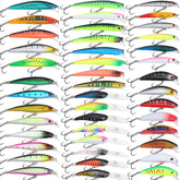 EXAURAFELIS 43-piece fishing lures kit featuring minnow lures and crankbaits