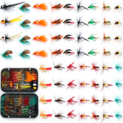 EXAURAFELIS 64 piece fly kit interior with flies