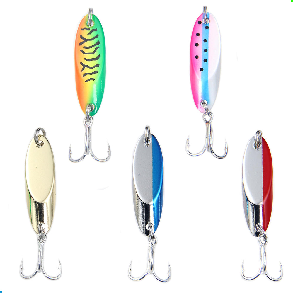 EXAURAFELIS 5-piece spoon lure set in tackle box