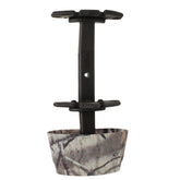 Excalibur 4-arrow crossbow quiver hood closeup shows durable polymer hood for blade protection.