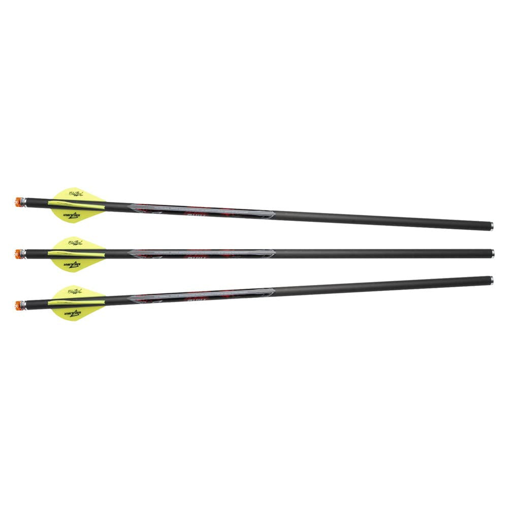 Excalibur Quill 16.5" illuminated carbon arrow side view highlights precision and visibility for fast aiming