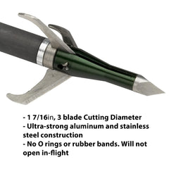 Excalibur X-Act broadhead blade deployment illustrating Clip-Loc system for reliable action.