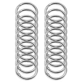 Exircy 1-inch round carabiner clip in silver for keys and bags