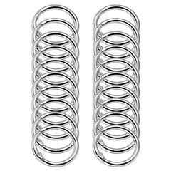 Exircy 1-inch round carabiner clip in silver for keys and bags