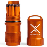 Exotac MATCHCAP XL waterproof container protects matches for camping and emergencies
