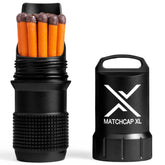 Exotac MatchCap XL waterproof container protects matches for reliable fire lighting