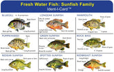 Express Yourself Sunfish Ident-I-Card front with color sunfish illustrations for quick field ID