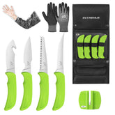 Extremus KastKing 8-piece hunting knife set blades close-up for precise field cuts.