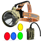 Eyes.sys 110000lux 10W LED headlamp delivers bright, long-range illumination for night hunts.