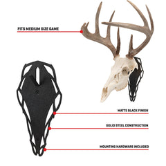 EZ Mount Skull Peg assembly with hardware in black