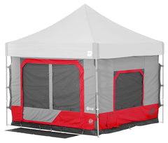 E-Z UP Camping Cube 6.4 exterior view shows shade and space for gatherings