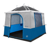 E-Z UP Camping Cube Sport angled-leg conversion for camping tent setup.