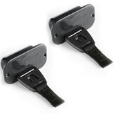 Retractable rod straps securing fishing rods on boat deck