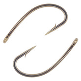 XFISHMAN F2487 curved bronze fly hook front view