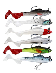 Facikono bass jig head soft swimbait - blue color