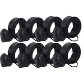 Facune 8 pack rod sleeves in black with braided mesh