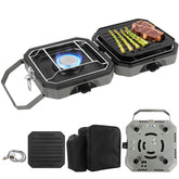 FAHKNS 2-burner camping stove with grill for versatile outdoor cooking