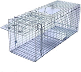 Faicuk large cage trap front view with escape-proof trigger for safe wildlife containment