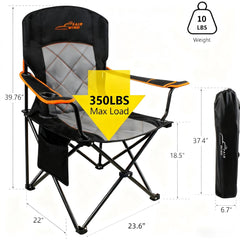 FAIR WIND chair cup holder and side pocket keep essentials handy.