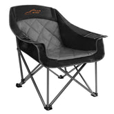 FAIR WIND Oversized Padded Camping Chair frame setup highlights rugged steel support for outdoor seating.