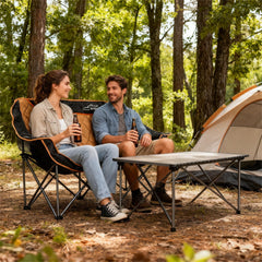 Fair Wind oversized padded chair side view emphasizes stability and leg support.