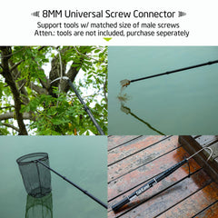 8mm screw socket on pole for interchangeable net heads