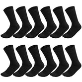 Falari 12-pack men's army boot socks, front view showing durability.