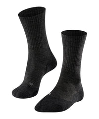 FALKE TK2 Explore wool socks mid-calf grey for warm, comfortable hiking