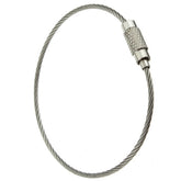 FamilyMall 5pcs stainless steel wire keyring keeps keys organized.