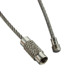 FamilyMall brass screw and chromed barrel nut for secure twist lock.