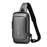 FANDARE anti-theft sling bag front view with organized pockets for quick access.