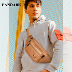 FANDARE waist pack front pocket organization shows quick access to essentials.