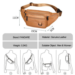 FANDARE waist pack side pocket keeps keys and small items secure.