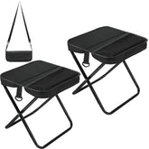 Fanivshi folding camping stool folded for compact transport and storage