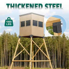 Fanmoss deer stand brackets 4x4 compound-angle close-up enables swift, precise connections.