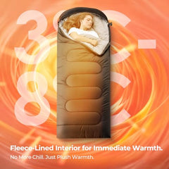 FARLAND sleeping bag waterproof windproof nylon layer protects against breeze.