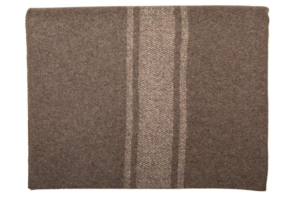 Farm Blue Wool Blanket Military Style folded for compact warmth on chilly nights