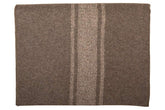 Farm Blue Wool Blanket Military Style folded for compact warmth on chilly nights