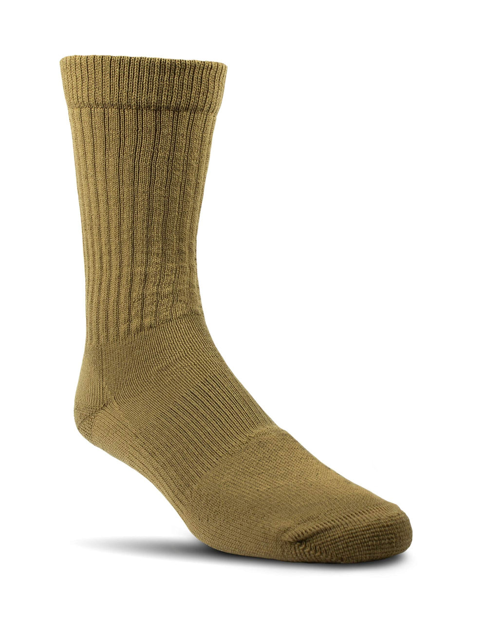 Farm to Feet Coronado lightweight boot socks in coyote brown, small size, ready for all-season wear.
