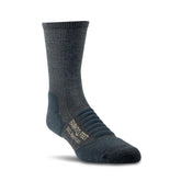 Farm to Feet Damascus 3/4 crew sock shadow front view highlights cushioning for long hikes.