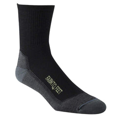 Farm to Feet Denver 3/4 Crew sock in black; soft merino warmth, all-season comfort.