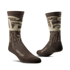 Farm to Feet Sonoma Everyday Light Cushion Crew Socks brown, seamless toe reduces bulk and friction