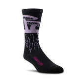 Farm to Feet Sonoma Everyday Light Cushion Crew Socks blackberry front view, breathable merino comfort.