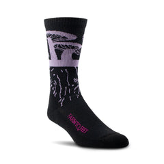Farm to Feet Sonoma Everyday Light Cushion Crew Socks blackberry front view, breathable merino comfort.