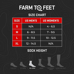 Farm to Feet Trail Cape Light 3/4 crew design showing seamless toe for blister-free adventures