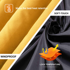FARVALUE puffer jacket showing insulated warmth for cold winds.