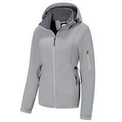 Farvalue women's softshell jacket front view showing waterproof protection for hiking.